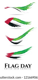 vector illustration. holiday UAE. United Arab Emirates flag day graphic design. translation from Arabic: flag day