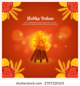 Ilustración vectorial de la Plantilla de redes sociales Holika Dahan