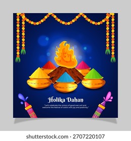 Ilustración vectorial de la Plantilla de redes sociales Holika Dahan