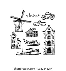 Vector illustration Holland on white background