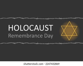 Vector Illustration of holocaust remembrance day, January 27