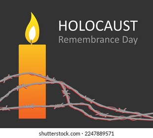 Vector Illustration of holocaust remembrance day
