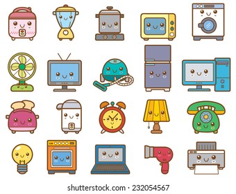 Vector Illustration of Home appliances and electronics