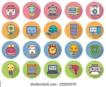 Vector Illustration of Home appliances and electronics