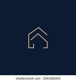 Logo de la Ilustración vectorial del edificio residencial. Con Estilo De Esquema Minimalista. Perfecto para negocios y bienes raíces