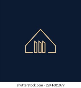 Vector Illustration of Home Building Logo. With Minimalist Outline Style. Perfect for Business dan Real Estate