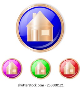 Vector illustration of home button.