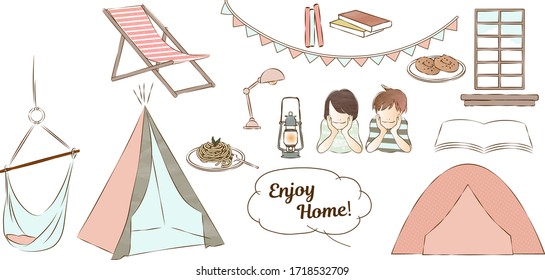 Vector Illustration Of Home Camp1