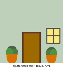 Vector Illustration of Home Decoration and Office and Gardening. Leaf, Plant, and Macrame Vector Design. 