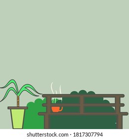 Vector Illustration of Home Decoration and Office and Gardening. Leaf, Plant, and Macrame Vector Design. 