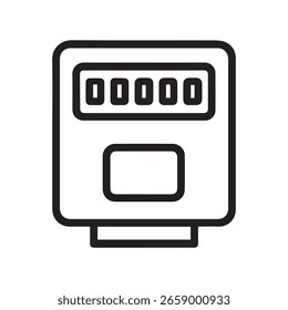 Vector Illustration of Home Electric Meter Isolated