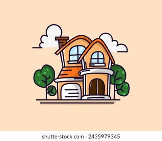 ilustración vectorial del hogar. concepto de diseño plano