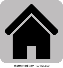 Vector Illustration of Home Icon in black
