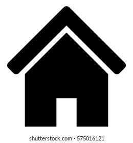 Ilustración vectorial del icono del hogar en negro