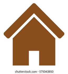 Vector Illustration of Home Icon in Brown
