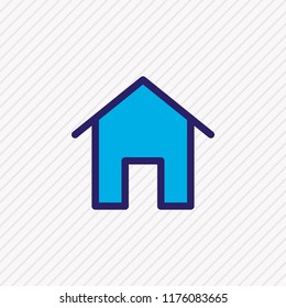 Vector illustration of home icon colored line. Beautiful application element also can be used as house icon element.