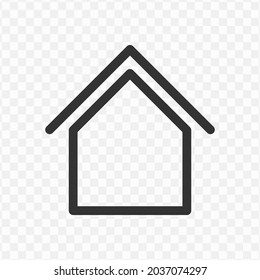 Vector Illustration Of Home Icon In Dark Color And Transparent Background(png).