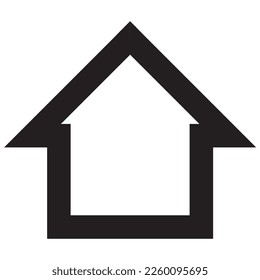 vector illustration of home icon design. black and white color line style.