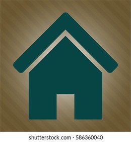 Vector illustration of Home icon in Green
