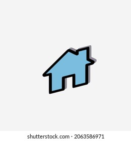 Vektorgrafik von zu Hause Symbol auf weißem Hintergrund