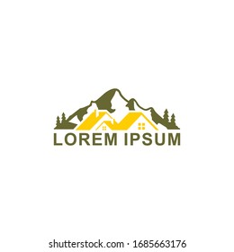 Vector Illustration : Home Mountain Logo Concept