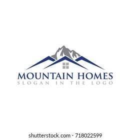 Vector Illustration : Home Mountain Logo Concept