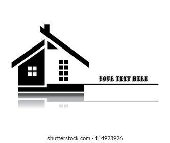 Vector illustration of home on white background