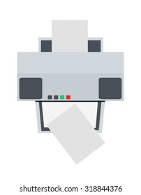 Vector illustration of home printer in flat style