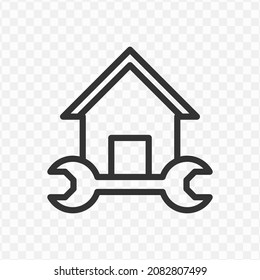 Vector Illustration Of Home Service Icon In Dark Color And Transparent Background(png).