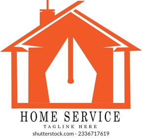 vector illustration of a home service logo design