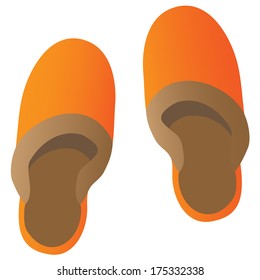 Vector illustration of home slippers 
