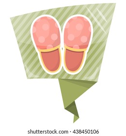 Vector illustration of home slippers.