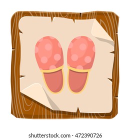 Vector illustration of home slippers.