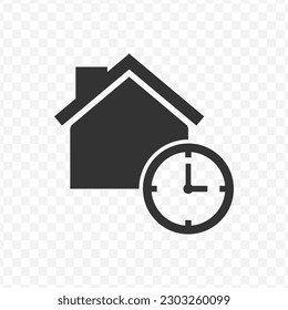 Vektorgrafik des Startzeitsymbol in dunkler Farbe und transparentem Hintergrund (png).