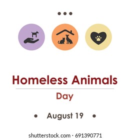 vector illustration for homeless animals day in August