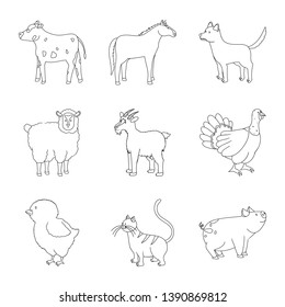Vector illustration of homemade and countryside icon. Collection of homemade and agriculture stock symbol for web.