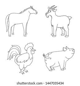 Vector illustration of homemade and countryside icon. Set of homemade and agriculture stock vector illustration.