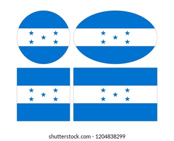 vector illustration of Honduras flags