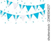 Vector Illustration of  Honduras Independence Day. Garland with the flag of Honduras on a white background.

