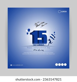 Vector illustration of Honduras Independence Day social media story feed template