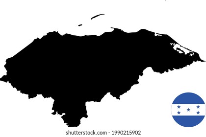 vector illustration of Honduras map and flag