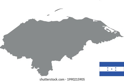 ilustración vectorial del mapa y bandera de Honduras