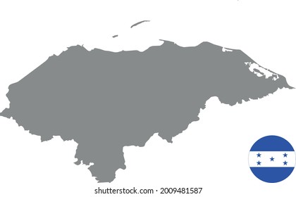 Vektorgrafik von Honduras-Karte und -Flagge