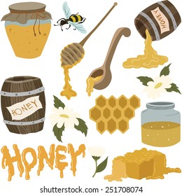 vector illustration of honey