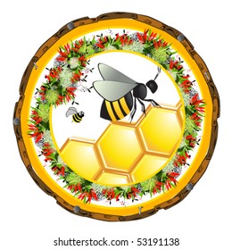 vector illustration of honey