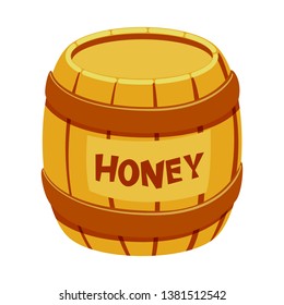 Vector illustration of honey  and barrel icon. Collection of honey  and healthy vector icon for stock.