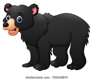 Vector illustration of Honey bear cartoon