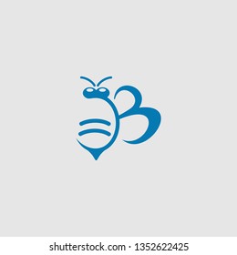 Vector illustration of honey bee