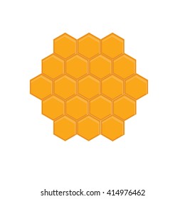 Vector illustration honey comb icon. bees wax honeycomb full of delicious honey