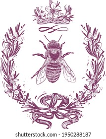 ilustración vectorial de la abeja de miel
insecto